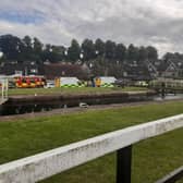 Emergency vehicles at the scene of the incident in Glenfuir Road, Falkirk. Pic: National World
