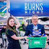 Malcolm Allan director Gordon Allan back in January unveiling the firm's Ultimate Haggis creation at Asda