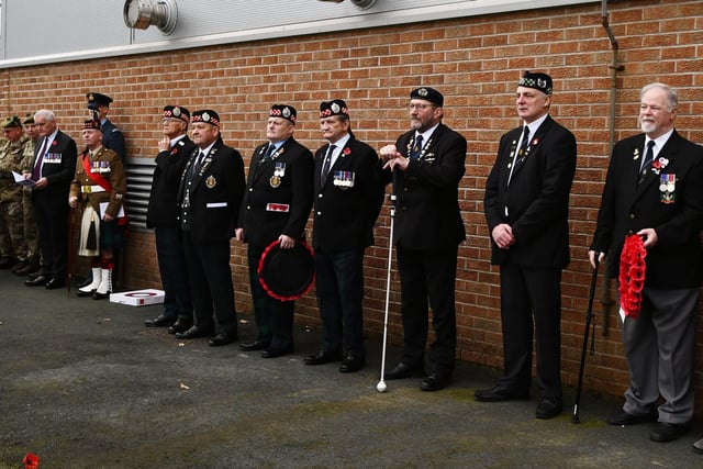 Members of the Royal British Legion took part in the YOI Armistice Day service
