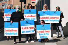 Protesters from the Falkirk area have previously demonstrated about fuel poverty