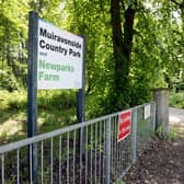 A guinea pig was abandoned in an enclosure at Newparks Farm at Muiravonside Country Park.