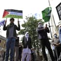 Anwar e Madina, Falkirk Islamic Centre and Rainbow Muslim Women's Group were among those involved in the peace rally in Falkirk town centre. Picture: Michael Gillen.