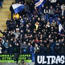 Falkirk's Ultras have given the team fantastic backing at the Falkirk Stadium this season (Pic Michael Gillen)