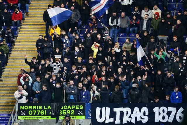 Falkirk's Ultras have given the team fantastic backing at the Falkirk Stadium this season (Pic Michael Gillen)