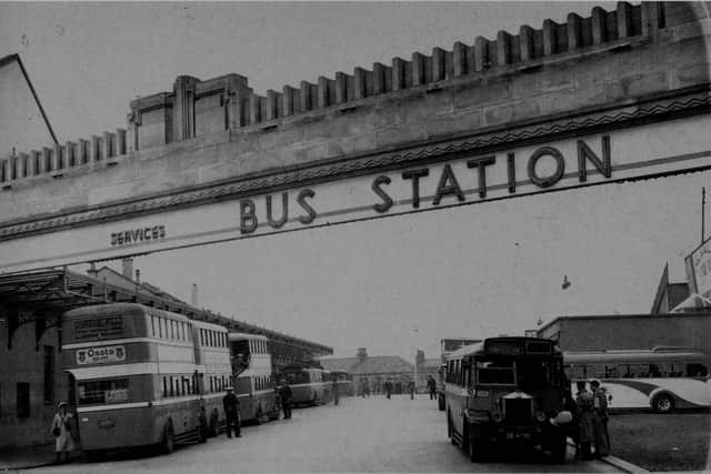 Old photographs, like this of Falkirk's bus station, are important to record the district's history.