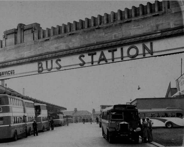 Old photographs, like this of Falkirk's bus station, are important to record the district's history.