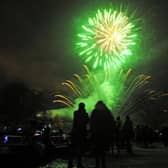 The bright lights in the night at last year's annual fireworks display in Callendar Park