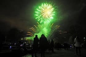 The bright lights in the night at last year's annual fireworks display in Callendar Park