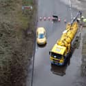 The flooding on the A883  (Pic: Michael Gillen)