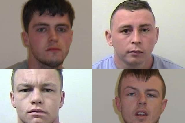 The four men were jailed for a combined total of 13 years for drugs offences