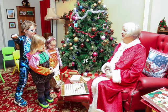 The sessions last 30 minutes and children can join in with some festive songs and listen to a story read by Mrs Claus.