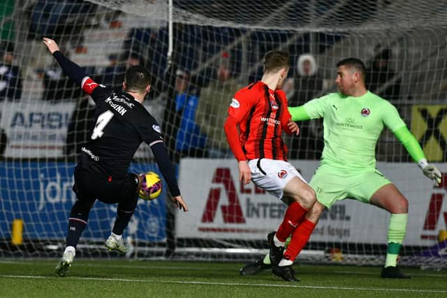 Captain Stephen McGinn slotted home Falkirk's second goal