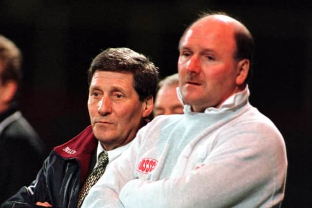 John Lambie and Gerry Collins (Photo: SNS/Alan Harvey)