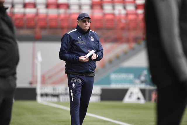 Falkirk boss John McGlynn on the touchline in Hamilton against Clyde on Saturday afternoon