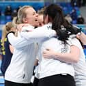 GB women's curlers, left to right,  Vicky Wright, Jennifer Dodds, Eve Muirhead and Hailey Duff reach the Beijing final. Pic:Getty Images
