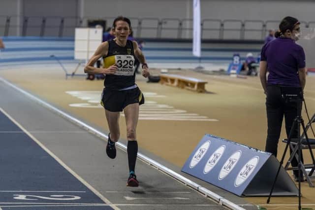 Fiona Matheson in action in Glasgow (Pictures by Bobby Gavin/Scottish Athletics)