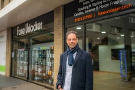 Rabie El-Matari is marking 20 years of his Fone Unlocker business with the opening of a new store in Talbot Street, Grangemouth.  (Pic: Vass Media)