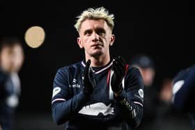 Falkirk's Callumn Morrison at fulltime during a William Hill Championship match between Falkirk and Hamilton Academical at The Falkirk Stadium (Photo by Rob Casey/SNS Group)