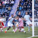 Ashley Hay nets Dundee's late winner against Falkirk on Saturday (Photo: Alan Harvey/SNS Group)