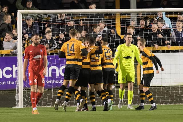Falkirk were forced to settle for just a point on Tuesday evening as Alloa Athletic scored at the death to secure a 1-1 draw in League 1 (Pics by Ian Sneddon)