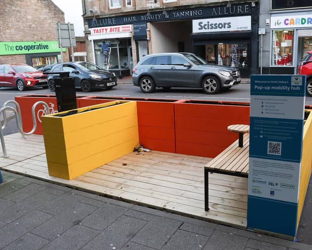 The Denny Mobility Hub has popped up in the town centre
(Picture: Scott Louden, National World)
