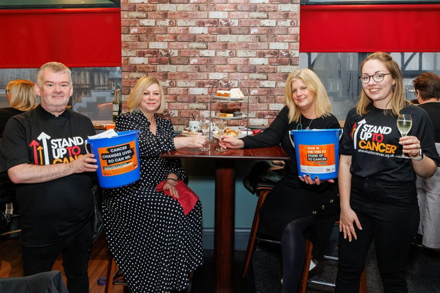 Digging deep for Stand Up to Cancer, left to right, David Cumming, Jane Donald, Marie Auld and Louise Young.