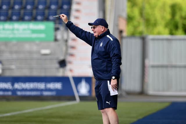 John McGlynn on the touchline