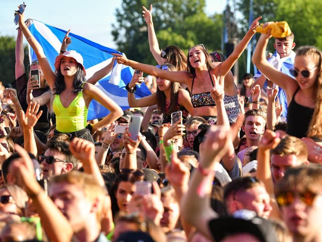 Music fans enjoying the last TRNSMT festival in 2019.