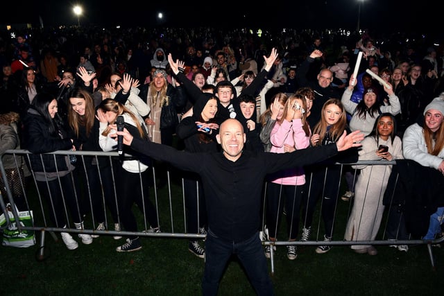 DJ Craigie P was entertaining the crowds before the 'main event'