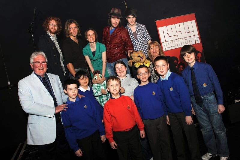 Falkiirk and District Battalion of the Boys' Brigade held their sixth Annual TurnaBBout event in Falkirk Town Hall in 2012. Pictured are Bill Simpson, Royal Foundlings, Peoples Puppets and some Boys' Brigade members