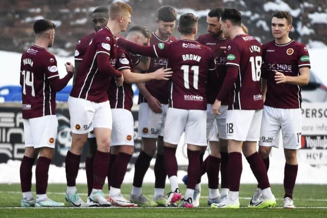 Stenhousemuir beat the weather and Bonnyrigg Rose on Saturday to move three points clear at the top of League 2 (Pics by Alan Murray)