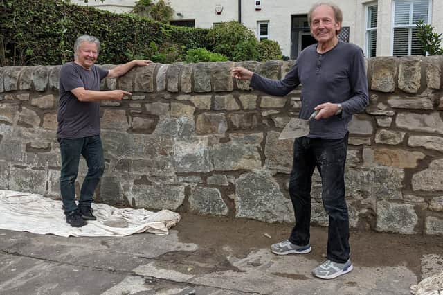 Former Bay City Rollers David Paton and Nobby Clark hard at work