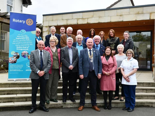 Members of the Rotary Club of Grangemouth have raised over £24,000 for Strathcarron Hospice this year. Pic: Michael Gillen