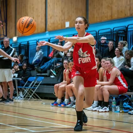 Falkirk Fury’s Emily Dagger, who hit an excellent 17 points for her side, in action against City of Edinburgh Kats last time out (Photo: Gary Smith)