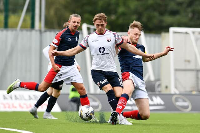 30-09-2023. Picture Michael Gillen. FALKIRK. Falkirk Stadium. Falkirk FC v Montrose FC. Season 2023 - 2024. Matchday 8. SPFL cinch League One.:.