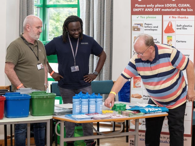 Falkirk Council waste team bringing some freebies and advice to the community.