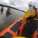 Man was found clinging to a pillar at the causeway. (Pic: Kinghorn RNLI)