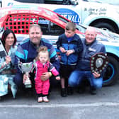 Bo’ness stock car star James Gray, pictured here after winning the Gordon Ross Memorial Trophy, has been reflecting on his strong 2023 season (Pictures: Cowdenbeath Racewall)