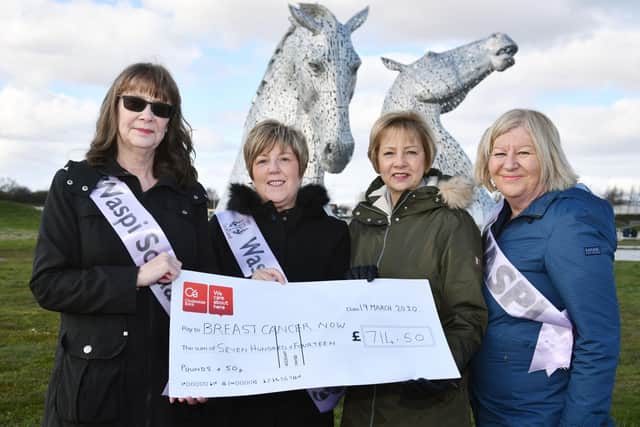 Falkirk WASPI members, including May Rookes (second from left). Picture: Michael Gillen.
