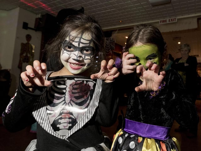 Youngsters enjoy a Hallowe'en party at Bridgeness Bowling Club in aid of the Bo'ness Fair.