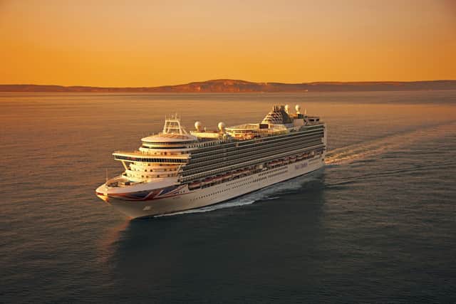 The holidaymakers were all on the Azura which can hold around 3100 passengers. Pic: P&0 Cruises