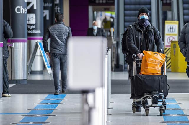 Edinburgh Airport stock photo by Lisa Ferguson.
All UK travel corridors, which allow arrivals from some countries to avoid having to quarantine, have now closed.
Travellers arriving in the UK, whether by boat, train or plane, also have to show proof of a negative Covid-19 test to be allowed entry.
The test must be taken in the 72 hours before travelling and anyone arriving without one faces a fine of up to £500.
All passengers will still be required to quarantine for up to 10 days.
The isolation period can be cut short with a negative test after five days in England, but it does not apply in Scotland, Wales or Northern Island.
The government has said the travel corridor closure will be in force until at least 15 February.
Covid: UK closes all travel corridors until at least 15 February