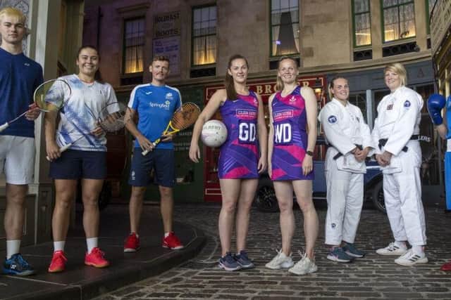 Reece Lynch (far right) pictured at a Team Scotland media event to celebrate 50 athletes being called into the squad (Photo: Jeff Holmes/Team Scotland)