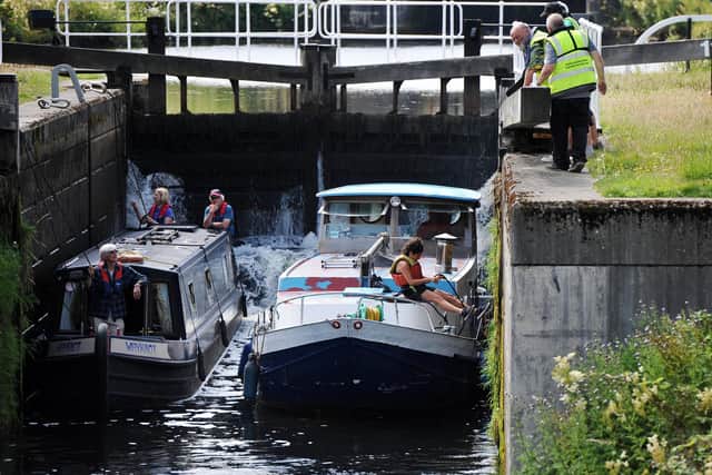 Boat movements through the Falkirk lock flight between Lock 16 and The Kelpies will be temporarily restricted from noon on Tuesday until further notice due to low water levels.