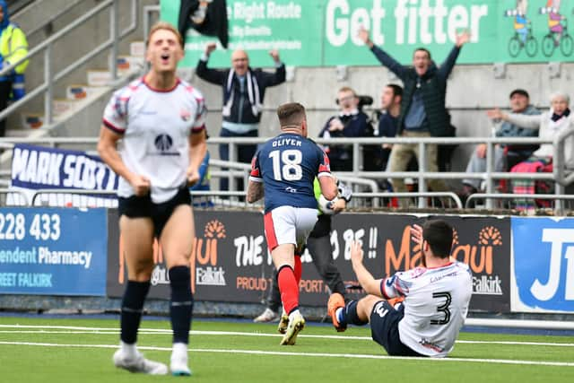 30-09-2023. Picture Michael Gillen. FALKIRK. Falkirk Stadium. Falkirk FC v Montrose FC. Season 2023 - 2024. Matchday 8. SPFL cinch League One.:.