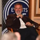 Simon Stainrod addressing fans at event at Inchyra Hotel and Spa on Saturday night (Pics by Michael Gillen)