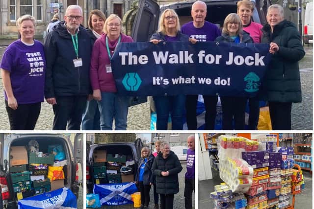 Walk For Jock committee members were overwhelmed by the response to their food bank appeal.