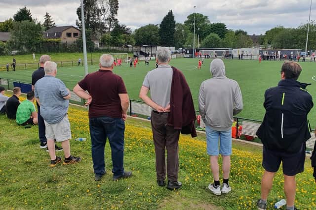 Fans back at a football game in Falkirk for the first time since March 2020 (Pic: Michael Gillen)
