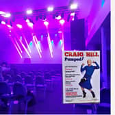 The socially distanced setting for Craig Hill at the Edinburgh Festival Fringe last week