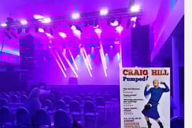 The socially distanced setting for Craig Hill at the Edinburgh Festival Fringe last week
